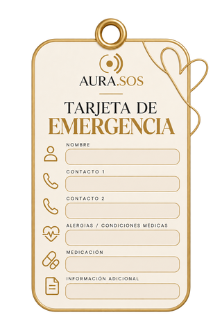 Customizable personal emergency card