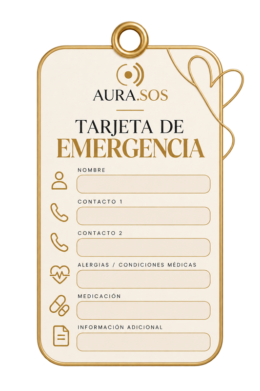 Customizable personal emergency card